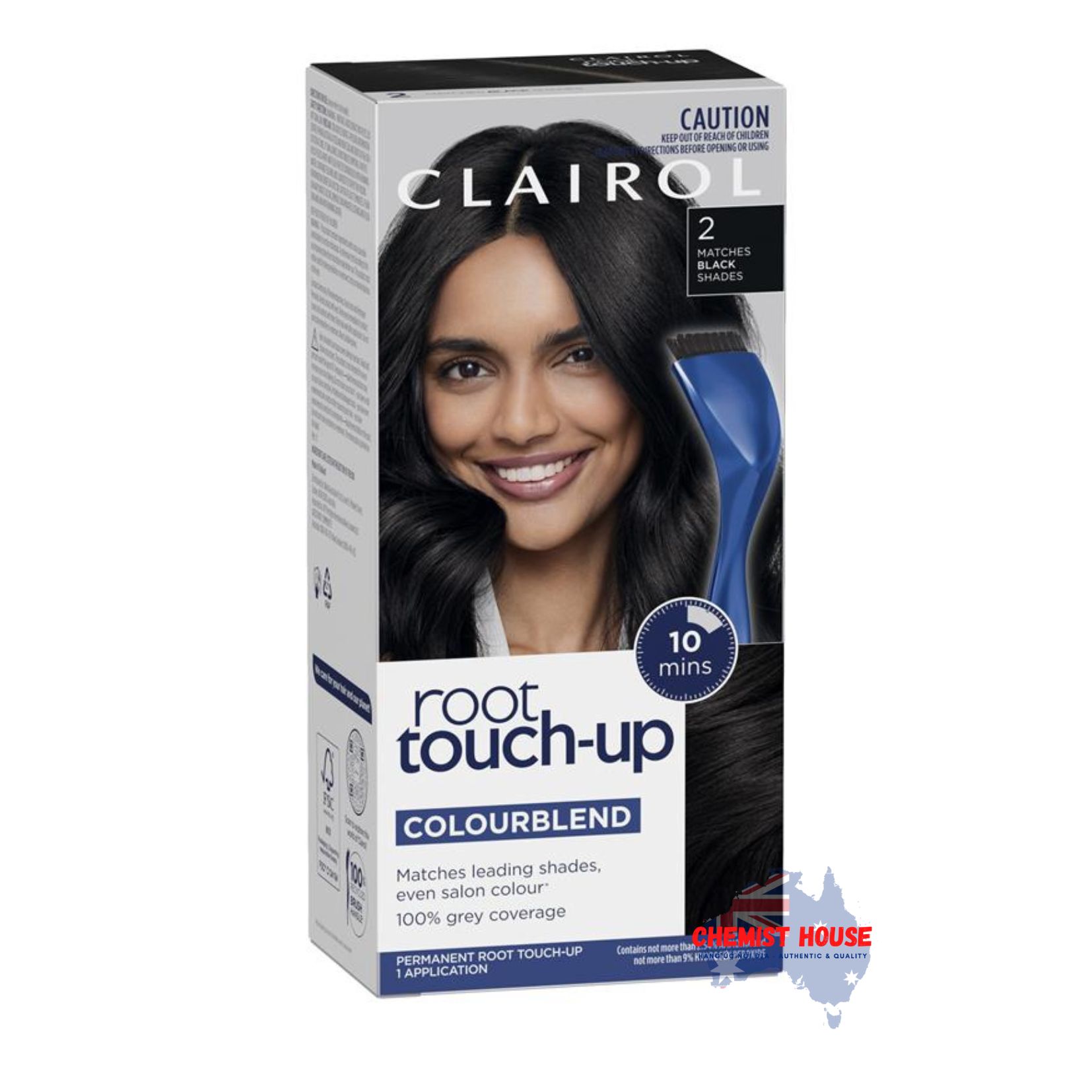 Thuốc Nhuộm Tóc Chuẩn Màu & Dễ Dàng Sử Dụng Lâu Phai Màu Đen - Clairol Nice N Easy Root Touch Up Màu Đen