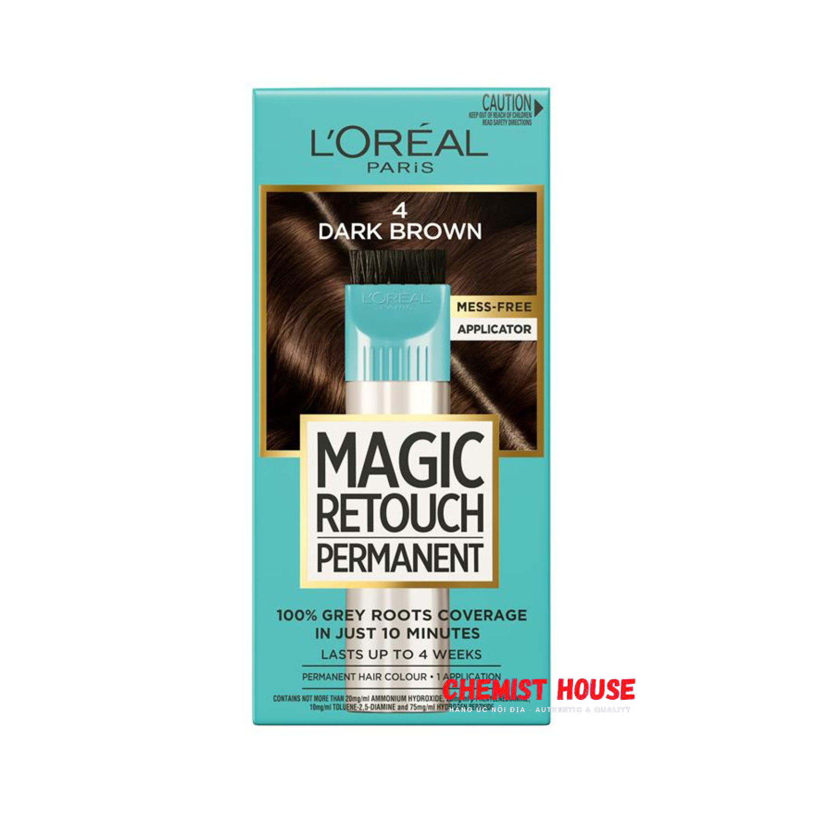 L'Oreal Paris Magic Retouch vĩnh viễn 4 màu tóc nâu đậm - L'Oreal Paris Magic Retouch Permanent 4 Dark Brown