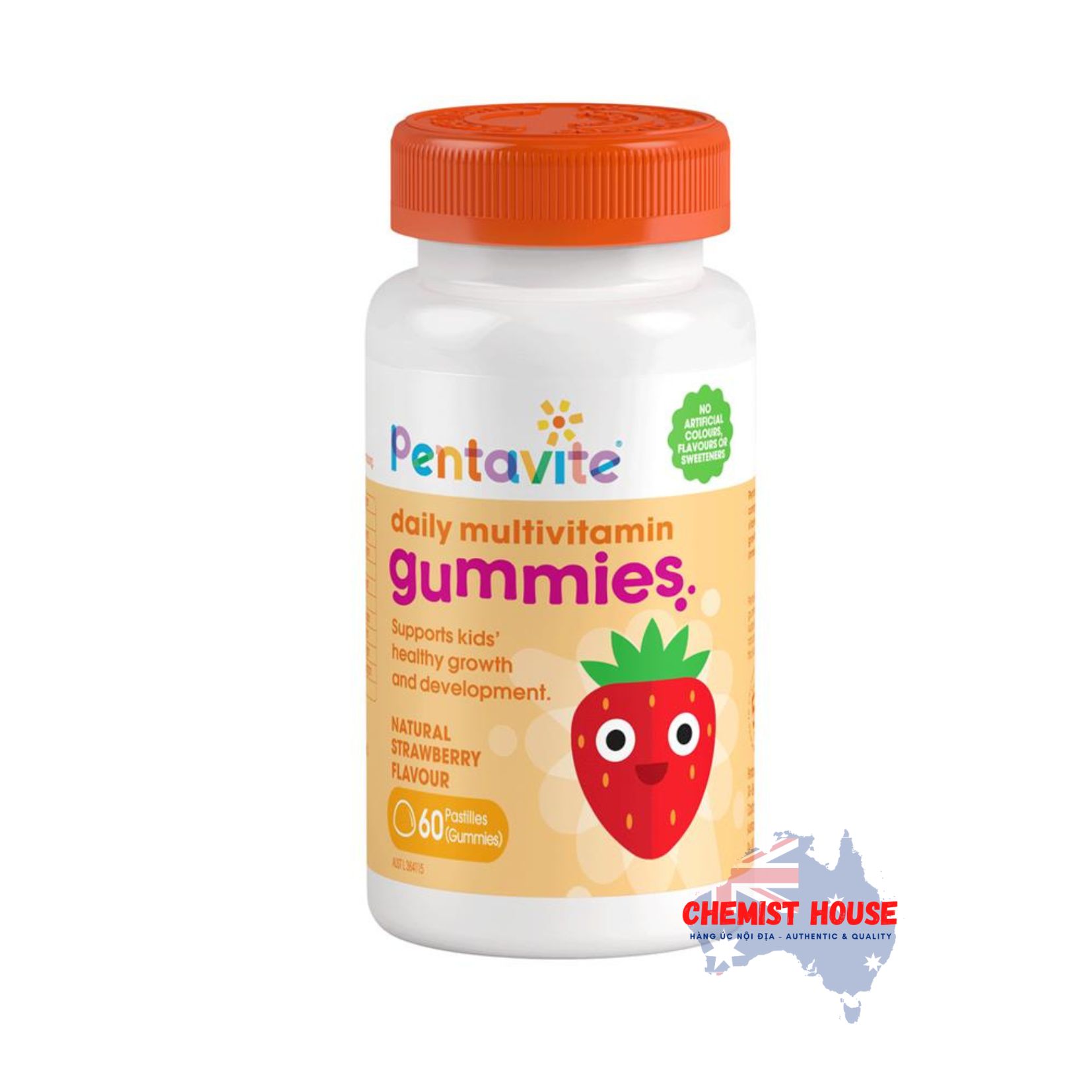 Pentavite Kẹo Dẻo Bổ Sung Vitamin Tổng Hợp Cho Bé Từ 2 Tuổi 60 Viên - Pentavite Daily Multivitamin Kids Gummies 60 Gummies
