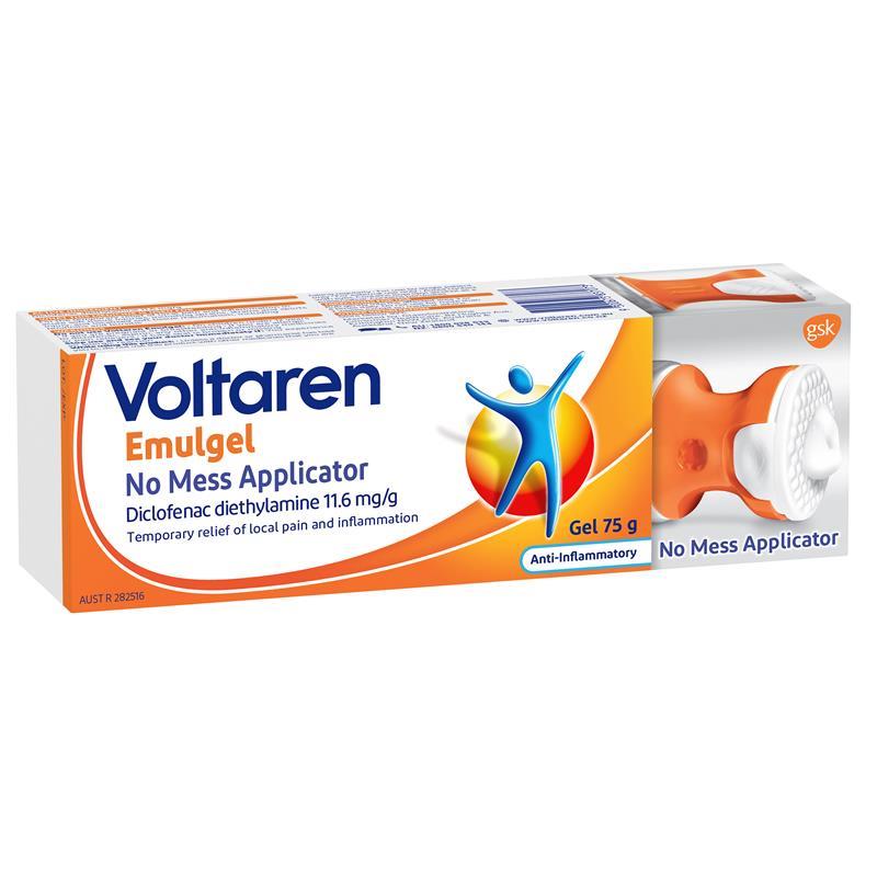 Voltaren Úc kem Bôi Xoa Bóp - Voltaren Pain Relief Gel No Mess Applicator