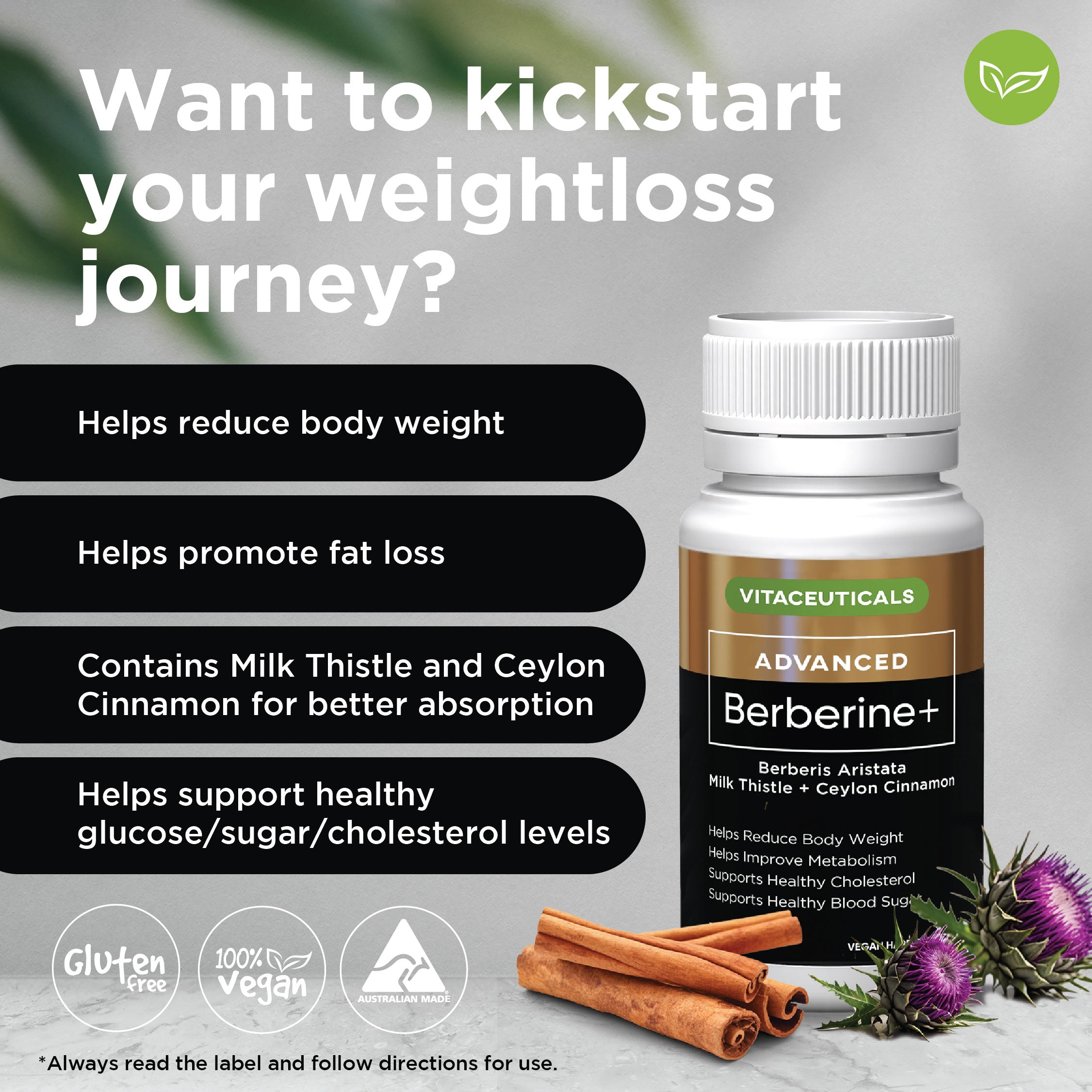 Viên Uống Hỗ Trợ Quá Trình Trao Đổi Chất & Hỗ Trợ Hệ Thống Miễn Dịch, Tiêu Hóa - Vitaceuticals Berberine+