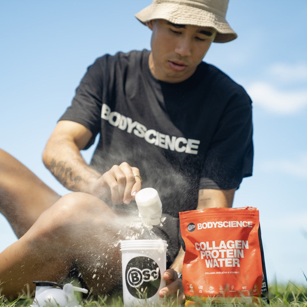 Nước Protein Collagen BSc Dâu Tây Chanh/ Đào 350g - BSc Collagen Protein Water Strawberry Lime/Peach Ice Tea 350g