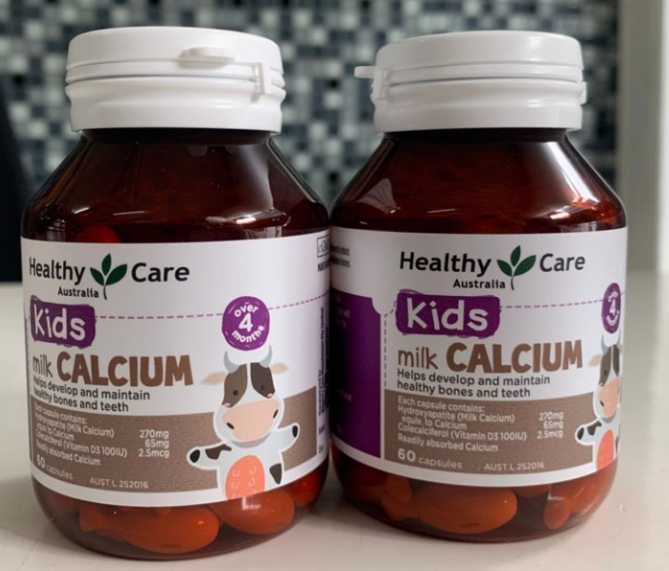 Combo Bổ sung DHA & Canxi cho bé 60 viên - Healthy Care Canxi & DHA