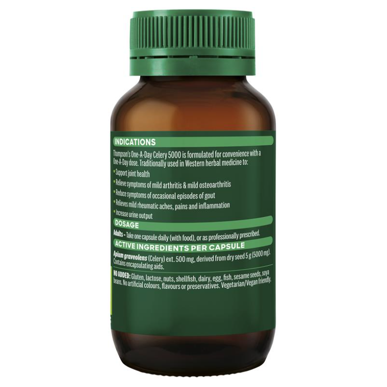 Viên Uống Hỗ Trợ Gút Thompsons Celery 5000mg - Viên uống phòng bệnh và hỗ trợ điều trị Gút/ Gout 60 viên