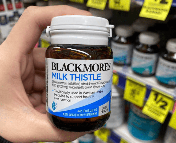 Viên bổ gan thải độc gan từ CÂY KẾ SỮA ÚC - Blackmores Milk Thistle 42 viên