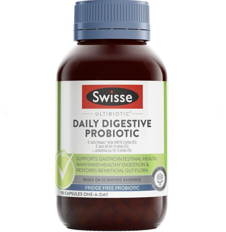 Men TIÊU HÓA lợi khuẩn hỗ trợ tiêu hóa KHỎE đường ruột giảm đầy hơi khó chịu táo bón tiêu chảy Swisse Probiotics Daily