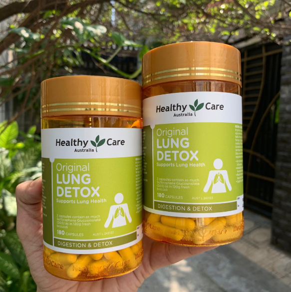 Viên uống thải độc phổi Úc - Healthy Care Original Lung Detox 180 VIÊN