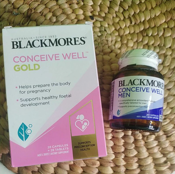 Combo tăng thụ thai Úc Blackmores Conceive Well Gold + Conceive Well Men đầy đủ dưỡng chất thiết yếu cho bố mẹ