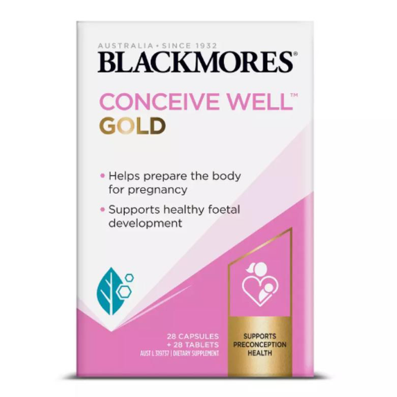 Combo tăng thụ thai Úc Blackmores Conceive Well Gold + Conceive Well Men đầy đủ dưỡng chất thiết yếu cho bố mẹ