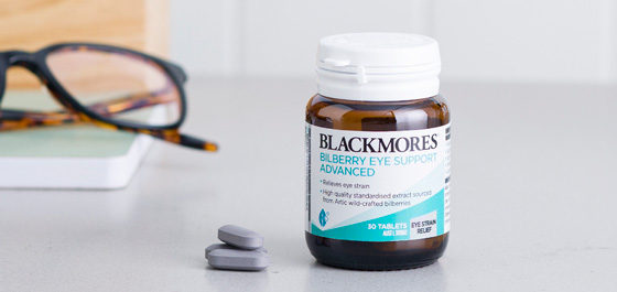 Viên uống bổ mắt Blackmores Bilberry Eye Support Advanced 30 Tablets