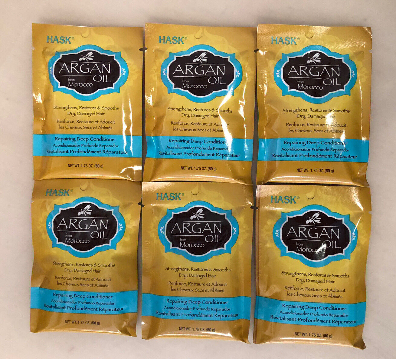 Gói Dầu Xả Sâu Hask Argan Oil Repairing Deep Conditioning Treatment 50g