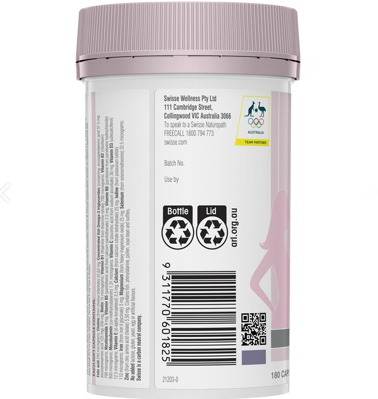 Vitamin tổng hợp cho mẹ bầu có mã unique check code - Swisse Ultinatal Pre Conception & Pregnancy