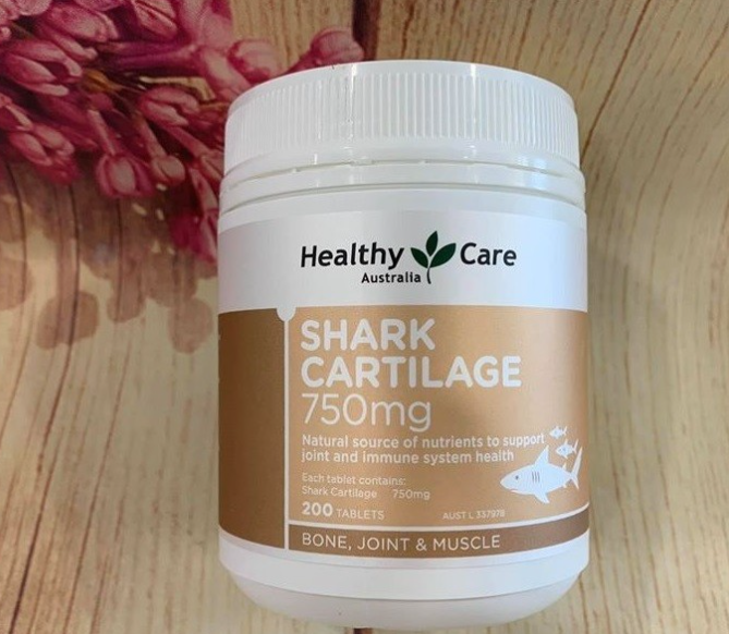 Viên Uống Sụn Vi Cá Mập nội địa Úc Healthycare Shark Catilage bôi trơn khớp tốt bổ cho khớp, mắt, xương
