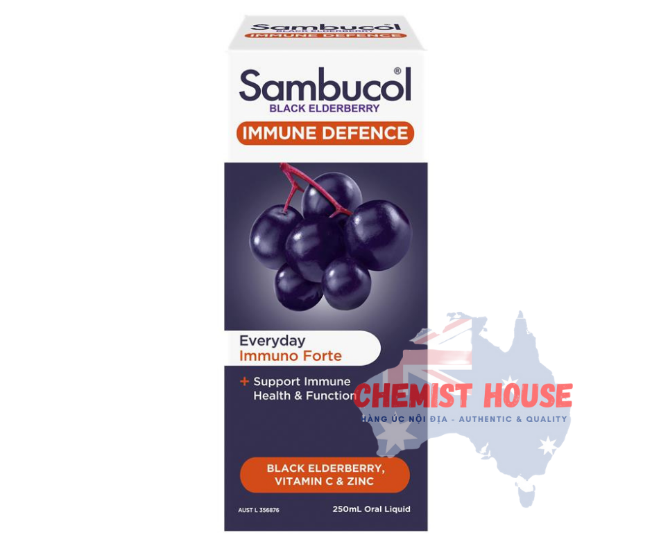 Sambucol Black Elderberry Immune Defence - Siro tăng cường sức đề kháng 250ml