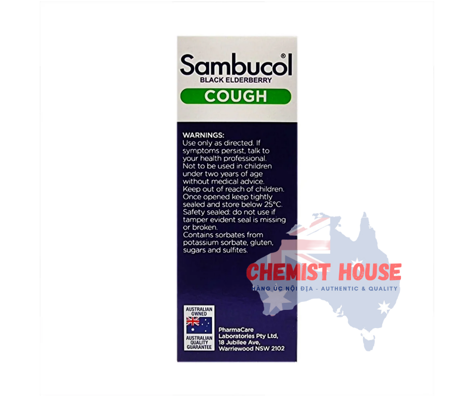 Sambucol Kids Cough Liquid - Siro giảm ho, trị cảm cúm cho bé 120ml