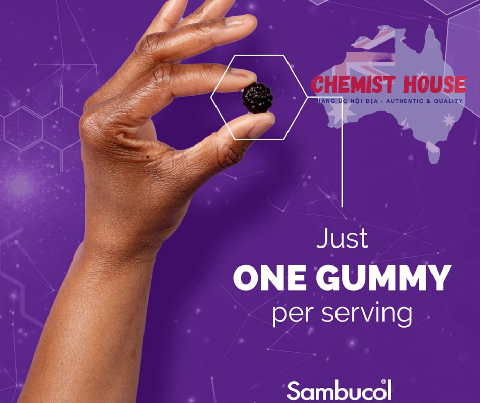 Sambucol Kids Immunity Immune Defence - Kẹo dẻo tăng sức đề kháng Sambucol 120 viên (2 tuổi+)