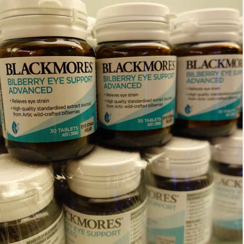 Viên uống bổ mắt Blackmores Bilberry Eye Support Advanced 30 Tablets
