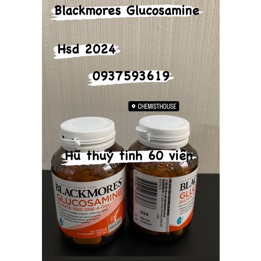 [Hàng Chuẩn ÚC] Blackmores Glucosamine 1500mg - Viên uống hỗ trợ xương khớp 180 viên