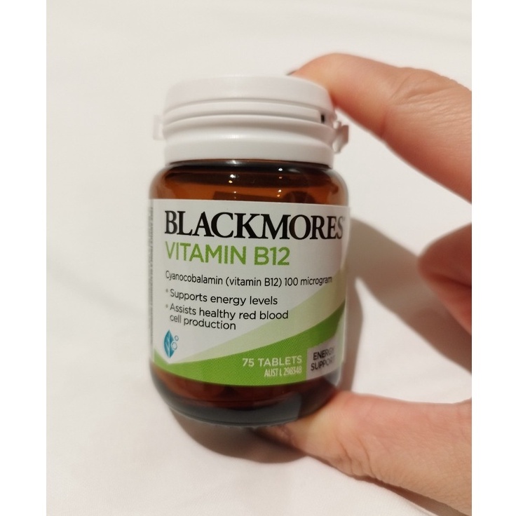 [Hàng chuẩn Úc] Blackmores Viên Uống Bổ Sung Vitamin B12 100mcg hỗ trợ máu hồng cầu tăng năng lượng phù hợp ăn chay