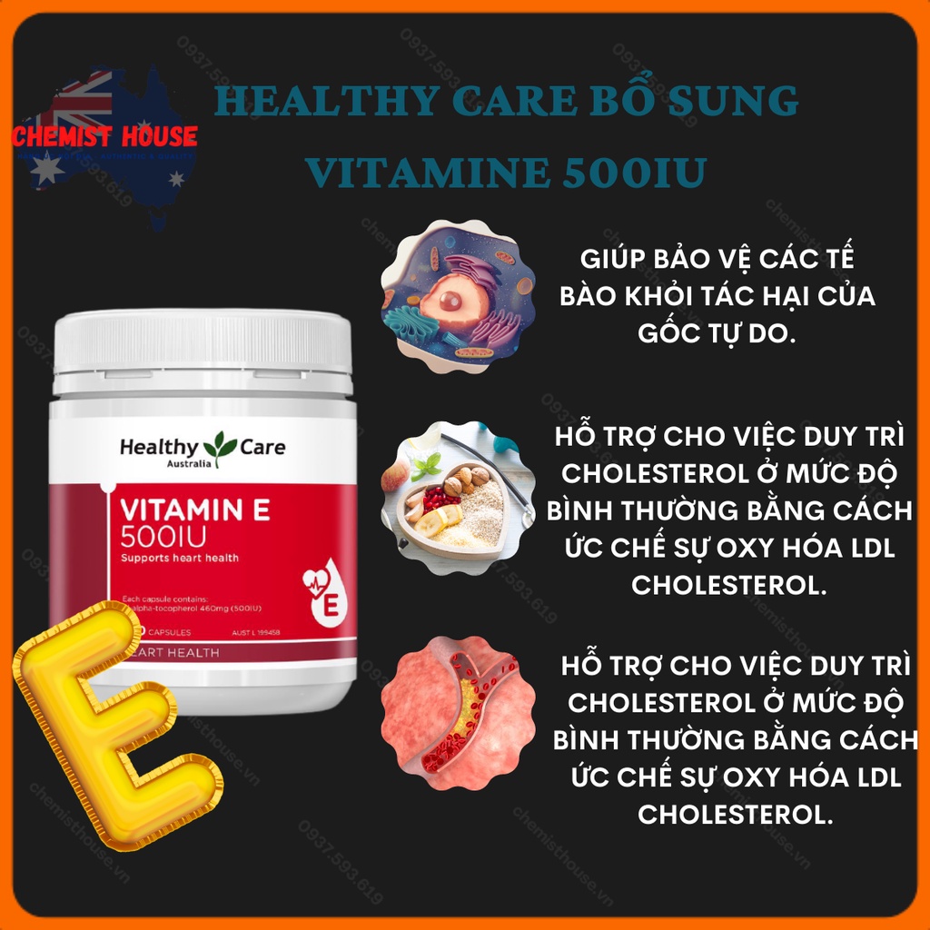 [Hàng Chuẩn Úc] Combo Hồi Xuân cho phụ nữ u40+ và sau sinh (Blackmores Anh Thảo + Vitamin E Healthy care)