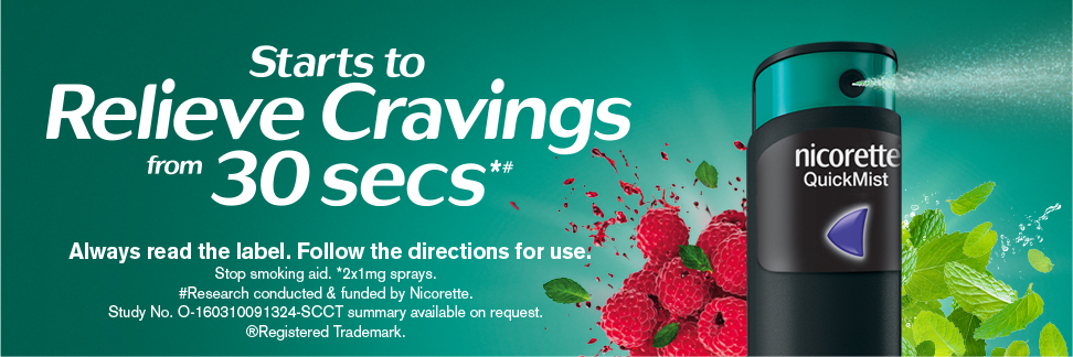 Xịt Bỏ Thuốc Lá Úc Quit Smoking QuickMist Nicotine Mouth Spray 150 lần xịt Dập Tan Cơn Thèm Khát