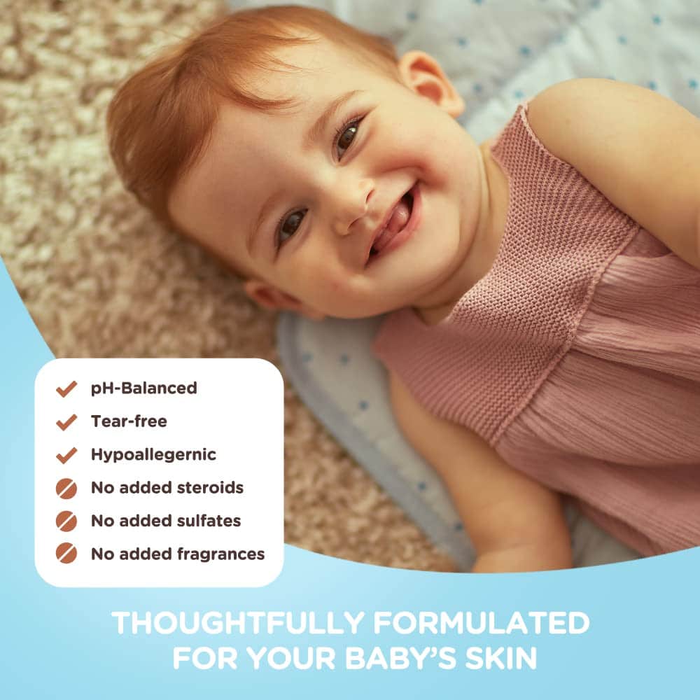 Sữa Dưỡng Ẩm Toàn Thân Hàng Ngày Cho Bé Với Chiết Xuất Yến Mạch, Không Mùi & An Toàn Cho Da Bé 227g - Aveeno Baby Daily Moisture Fragrance Free Lotion 227g