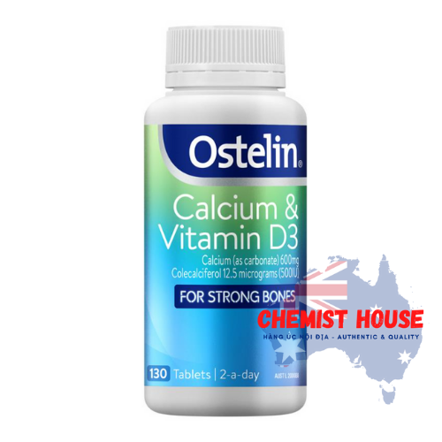 Ostelin Calcium & Vitamin D3 - Viên uống ngăn ngừa loãng xương người lớn 130 viên