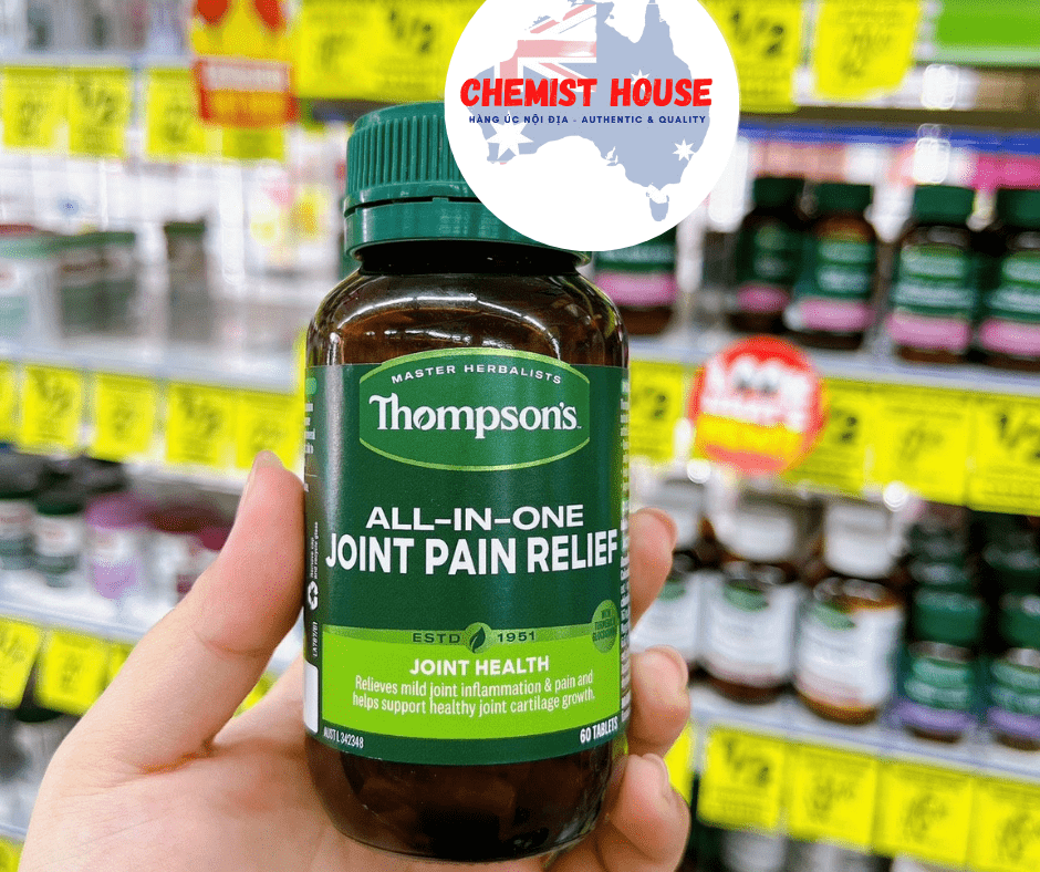 Thompson's All In One Joint Pain Relief 60 Tablets - Viên uống giảm đâu xương khớp 60 viên