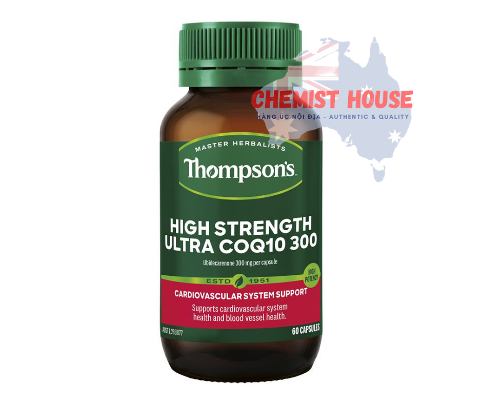 Thompson's CoQ10 300mg 60 Capsules - Viên uống hỗ trợ tim mạch 60 viên