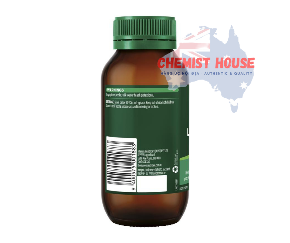 Thompson's Liver Cleanse 120 Capsules - Viên uống thải độc gan 120 viên