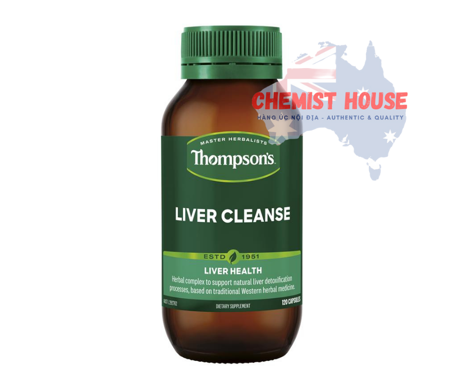 Thompson's Liver Cleanse 120 Capsules - Viên uống thải độc gan 120 viên
