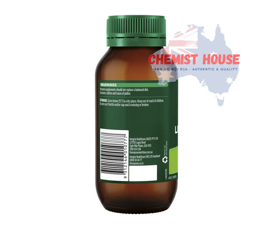 Thompson's Natural Liquid Calcium New Formula - Viên uống bổ sung canxi 60 viên
