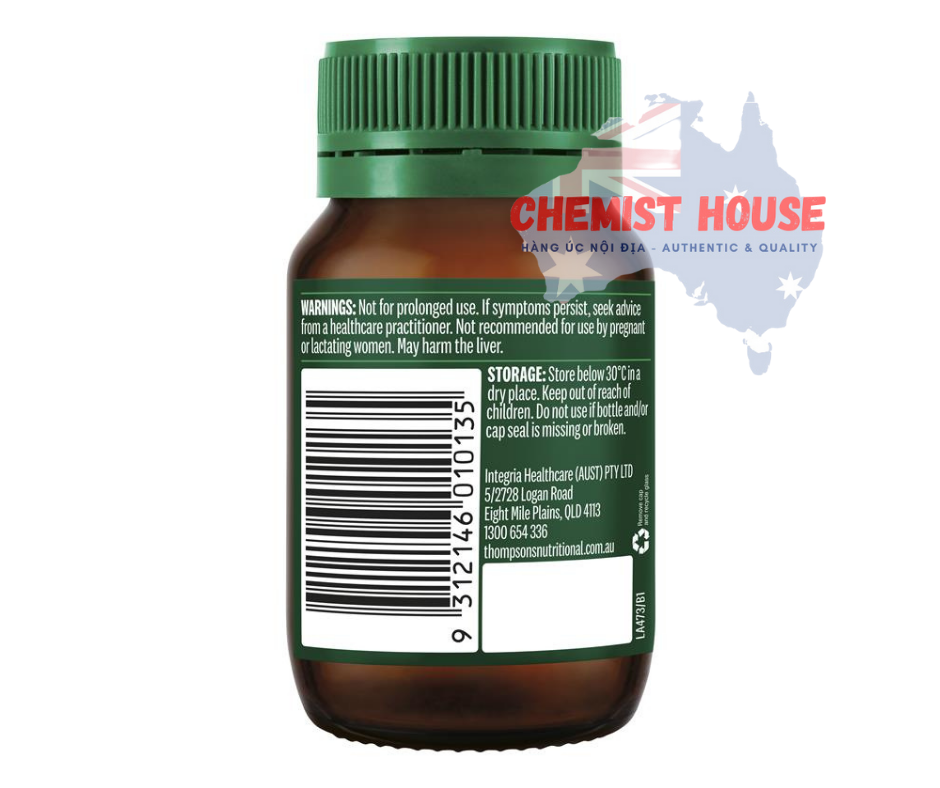 Thompson's One-a-day Kava 3800mg 30 Tablets - Viên uống giảm căng thẳng 30 viên