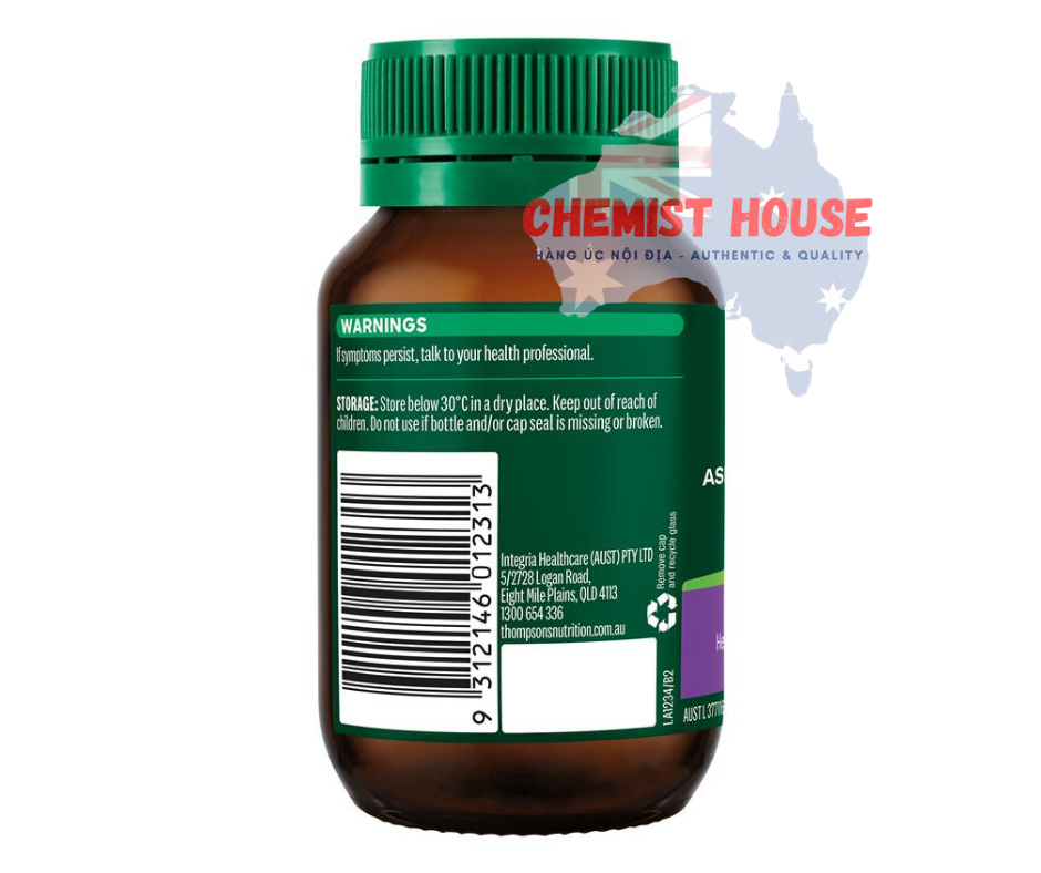 Thompsons Ashwagandha Complex Stress + Sleep - Viên uống giảm căng thẳng 60 viên