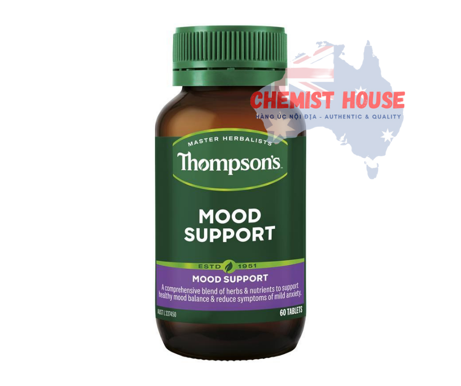 Thompsons Mood Support - Viên uống giảm stress, hỗ trợ tâm trạng 60 viên