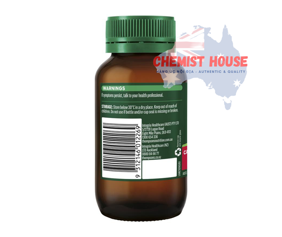 Thompsons One A Day Hawthorn 2000mg - Viên uống hỗ trợ sức khỏe tim mạch 60 viên