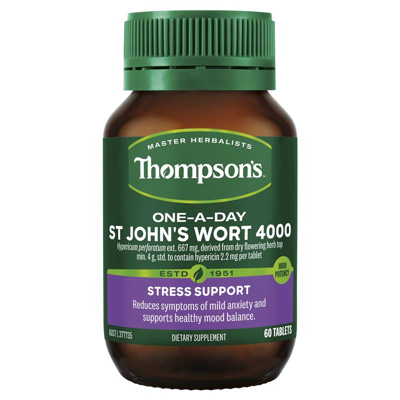 Viên uống giảm căng thẳng Thompson’s One-A-Day St. John’s Wort 4000mg 60 tablets