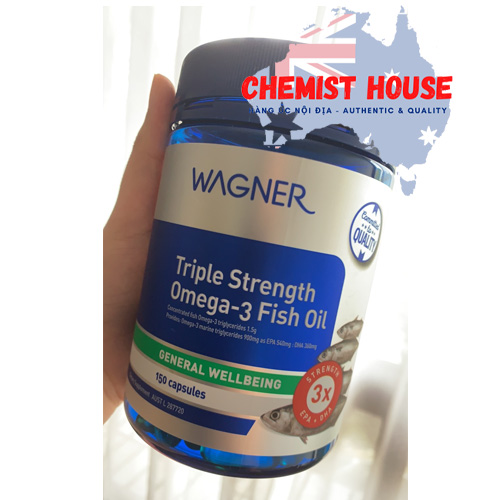 Wagner Triple Strength Omega-3 Fish Oil - Viên uống dầu cá Omega-3 150 viên