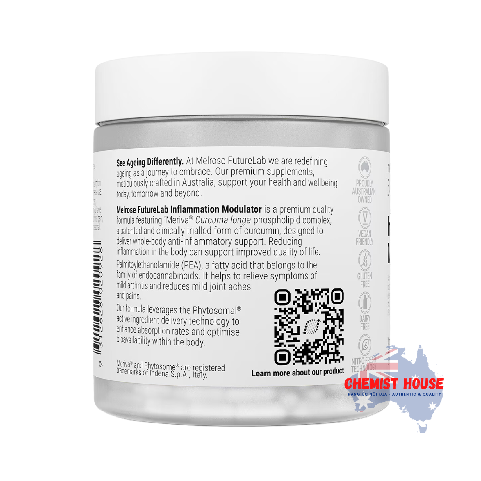 Viên Uống Điều Trị & Hỗ Trợ Giảm Viêm - Melrose FutureLab Inflammation Modulator 60 Viên