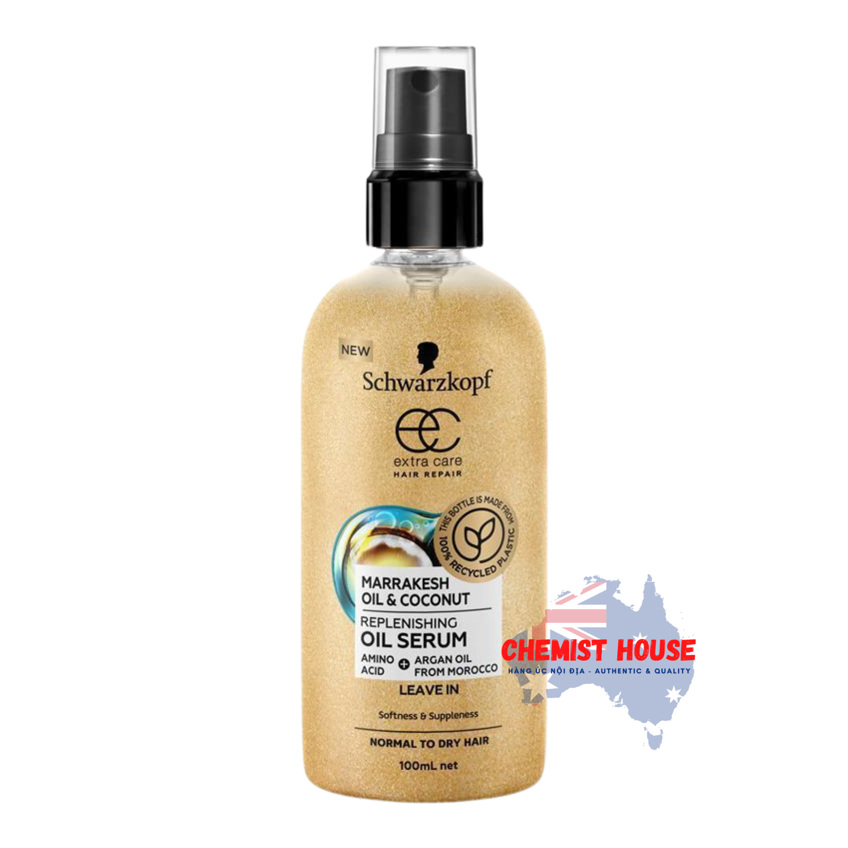 Serum Dưỡng Tóc Chuyên Sâu Từ Dầu Argan Marrakesh Dầu Dừa Úc -Schwarzkopf Marrakesh Oil & Coconut Replenishing Oil 100ml