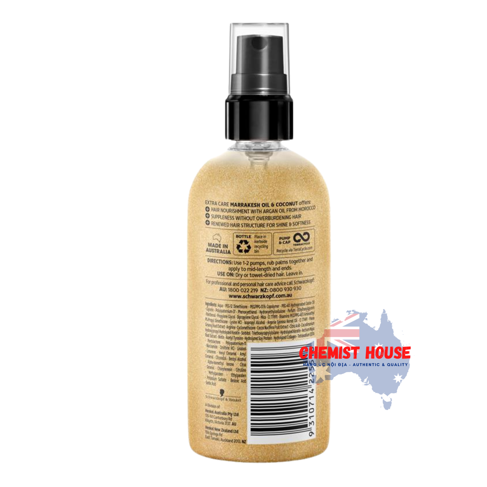 Serum Dưỡng Tóc Chuyên Sâu Từ Dầu Argan Marrakesh Dầu Dừa Úc -Schwarzkopf Marrakesh Oil & Coconut Replenishing Oil 100ml