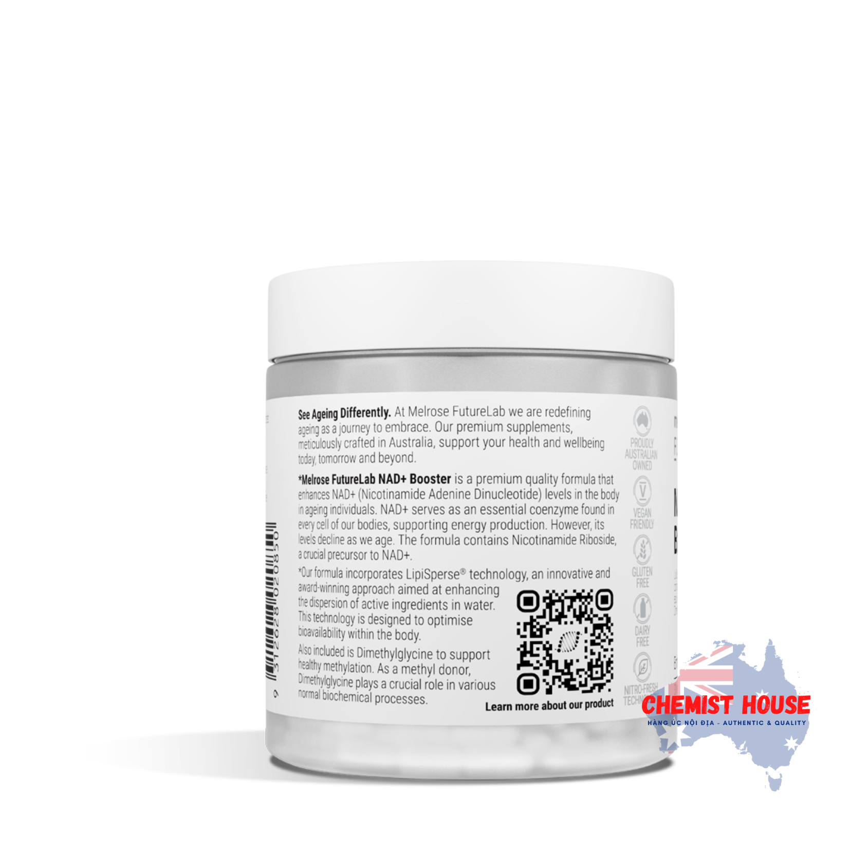 Viên Uống Bổ Sung NAD+ Chất Lượng Cao Melrose FutureLab NAD+ Booster 30 Viên Chống Lão Hóa Tăng Năng Lượng NR