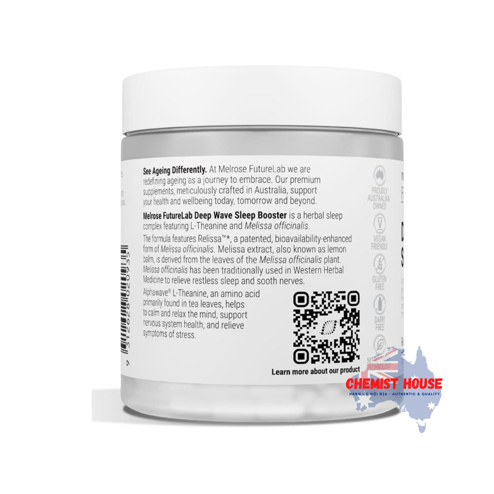 Viên Uống Hỗ Trợ Giấc Ngủ - Melrose FutureLab Deep Wave Sleep Booster 30 viên