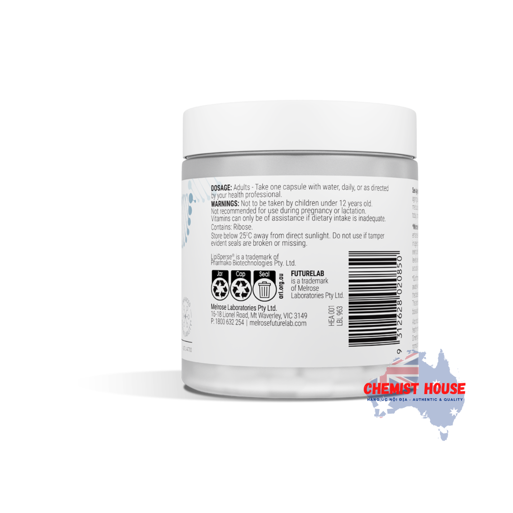 Viên Uống Bổ Sung NAD+ Chất Lượng Cao Melrose FutureLab NAD+ Booster 30 Viên Chống Lão Hóa Tăng Năng Lượng NR