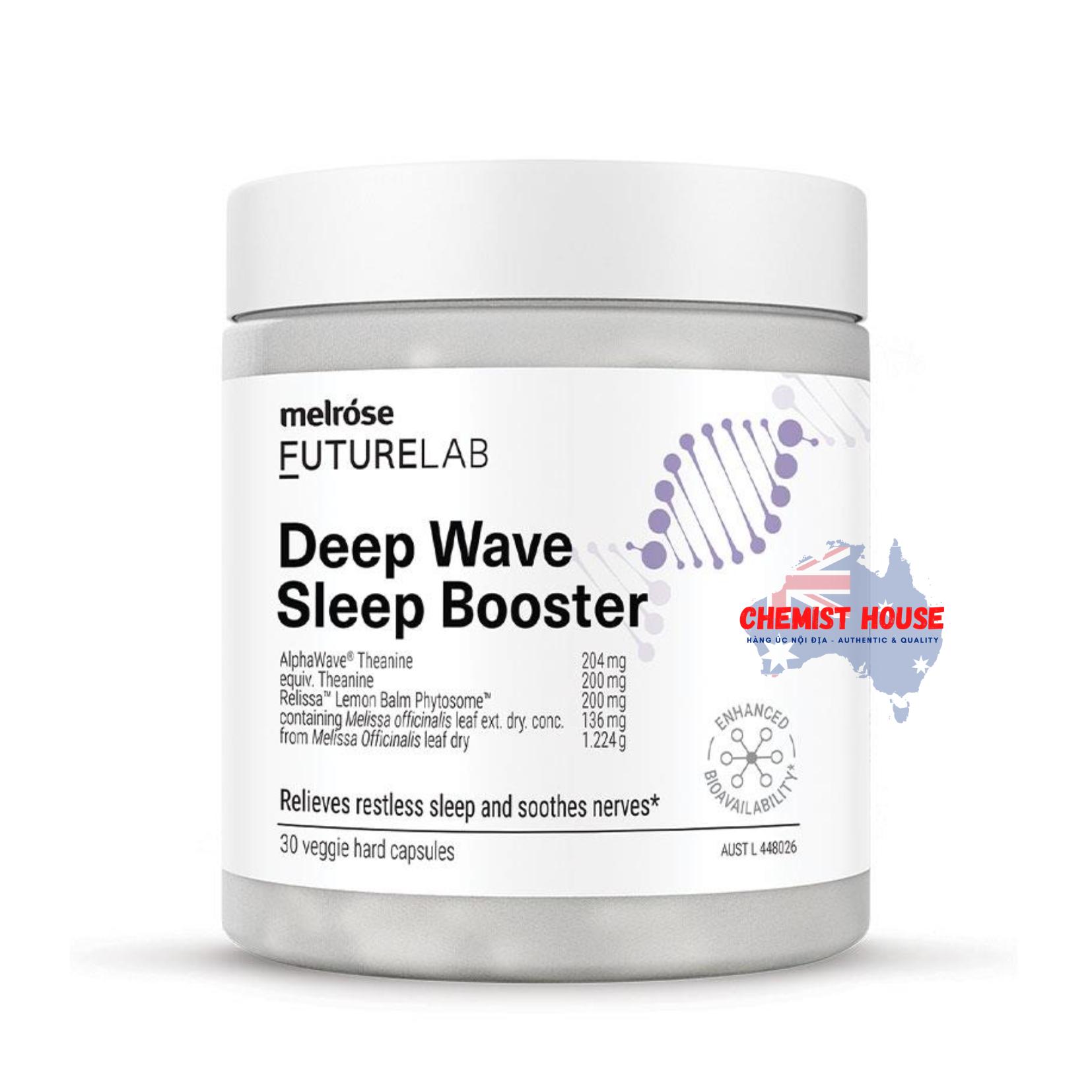 Viên Uống Hỗ Trợ Giấc Ngủ - Melrose FutureLab Deep Wave Sleep Booster 30 viên