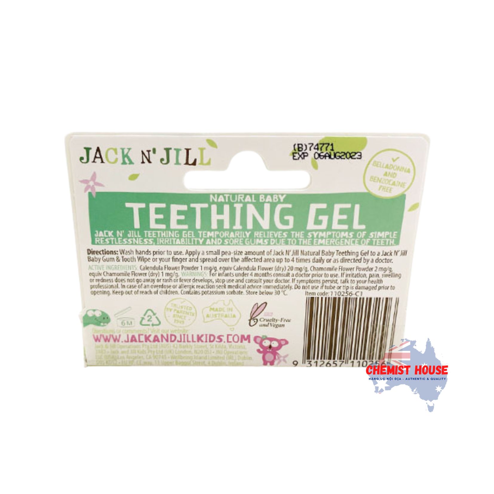 Gel Bôi Giảm Đau Khi Mọc Răng Cho Bé - Jack N Jill Teething Gel 15g