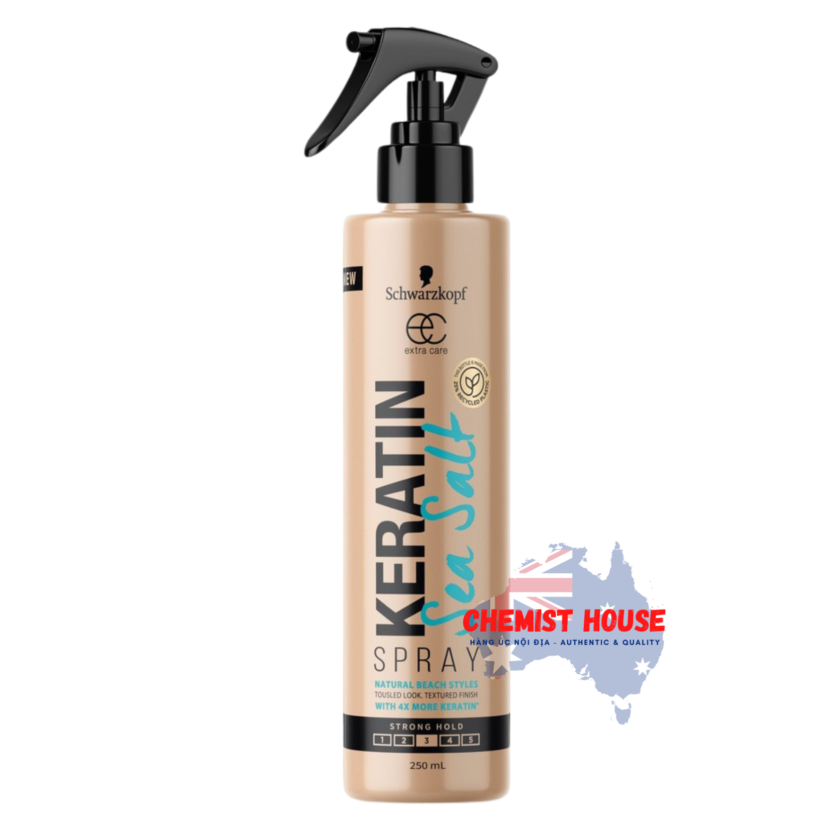 Xịt Tạo Kiểu Tóc Số 1 Tại Úc - Schwarzkopf Extra Care Từ Muối Biển Kèm Dưỡng Keratin 250ML Giữ Nếp Lâu Dài Nếp Tóc Tự Nhiên Không Bết Dính