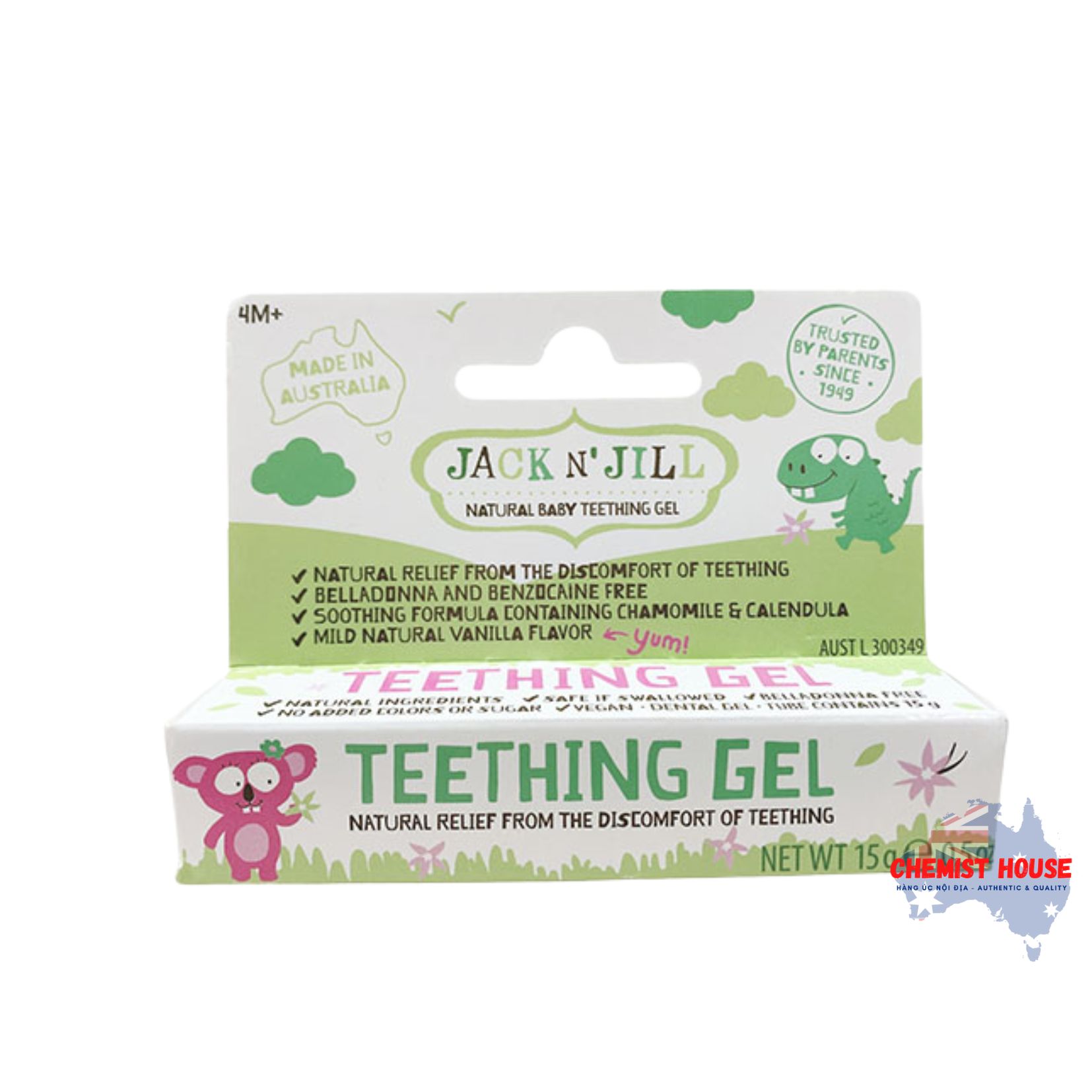 Gel Bôi Giảm Đau Khi Mọc Răng Cho Bé - Jack N Jill Teething Gel 15g