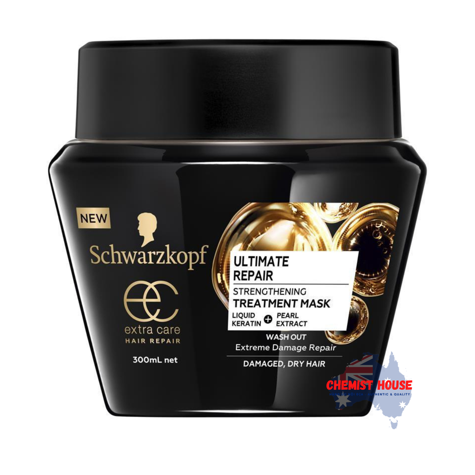 Kem Ủ Dưỡng Ẩm & Siêu Phục Hồi Tóc Khô, Hư Tổn Schwarzkopf Extra Care Ultimate Repair Strengthening Treatment Mask 300ml