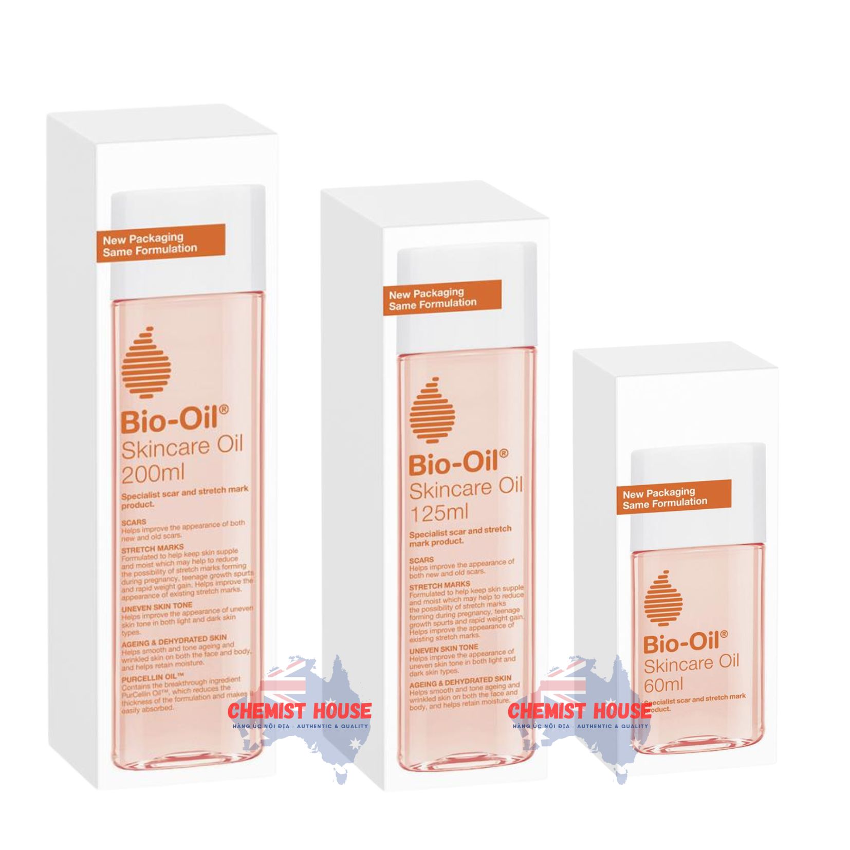 Bio Oil Úc - Tinh Dầu Chống Rạn Da Cho Mẹ Bầu, Sẹo Thâm Lồi, Da Khô Hanh Nứt Nẻ Skincare Oil Natural Đủ Size